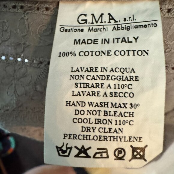 NWT Men's Gray Messagerie Brand Shirt with Subtle Floral Embroidery - Picture 11 of 12